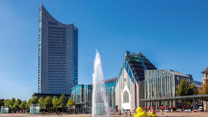 Leipzig, Augustusplatz mit „Weisheitszahn“ | LEI10410